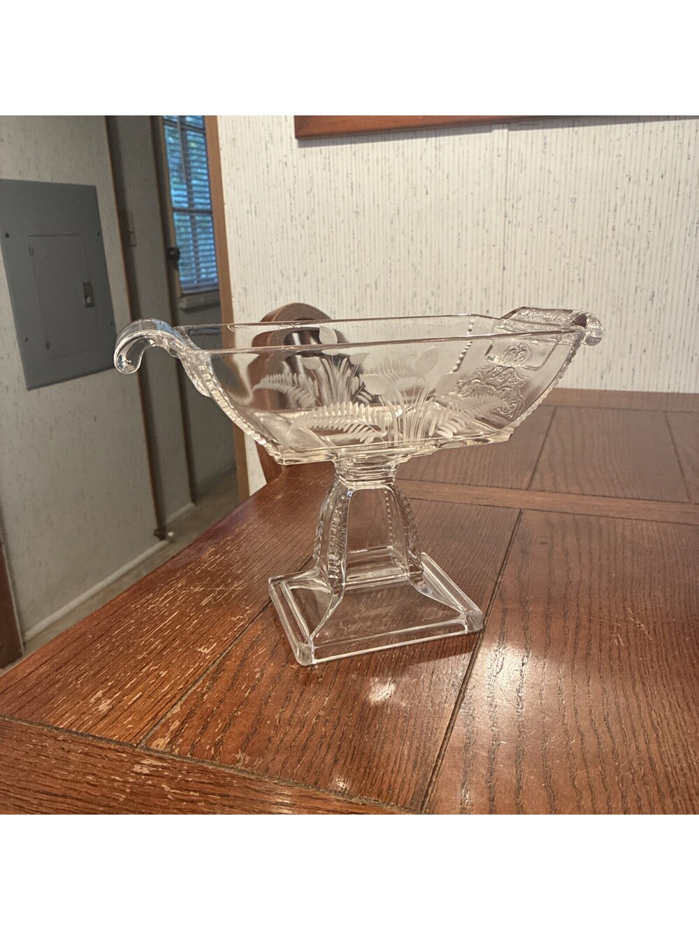 Antique Riverside Glass Covered Compote Jersey Lily Circa (1880-1885 )#123